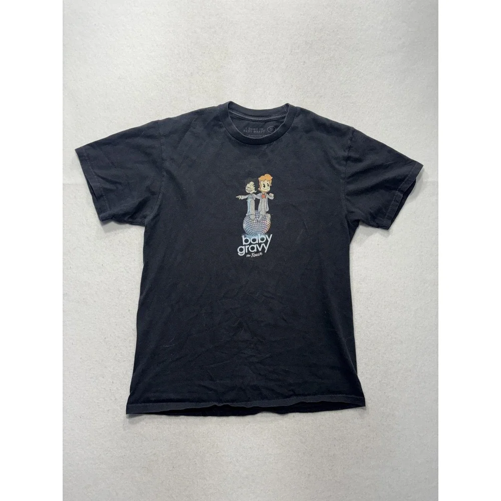 Baby Gravy Shirt Mens Medium Black The Tour Graphic Tee Concert Band Cartoon